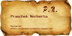 Praschek Norberta névjegykártya
